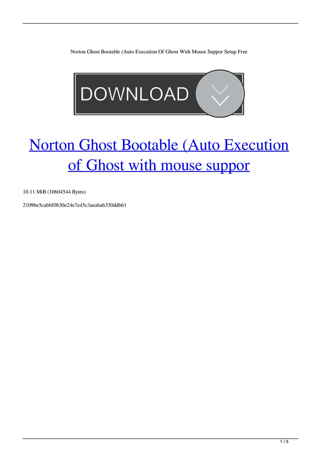 bootable norton ghost download
